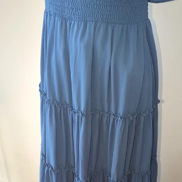 1. State Strapless Blue Maxi Dress Size Large - Picture 5 of 13